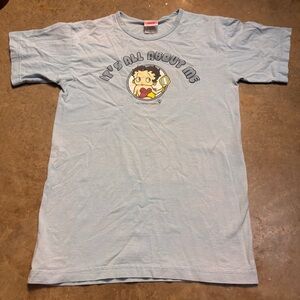 TNT Betty Bop T Shirt Womens Small Blue It’s All About Me Vintage Y2K Shirt
